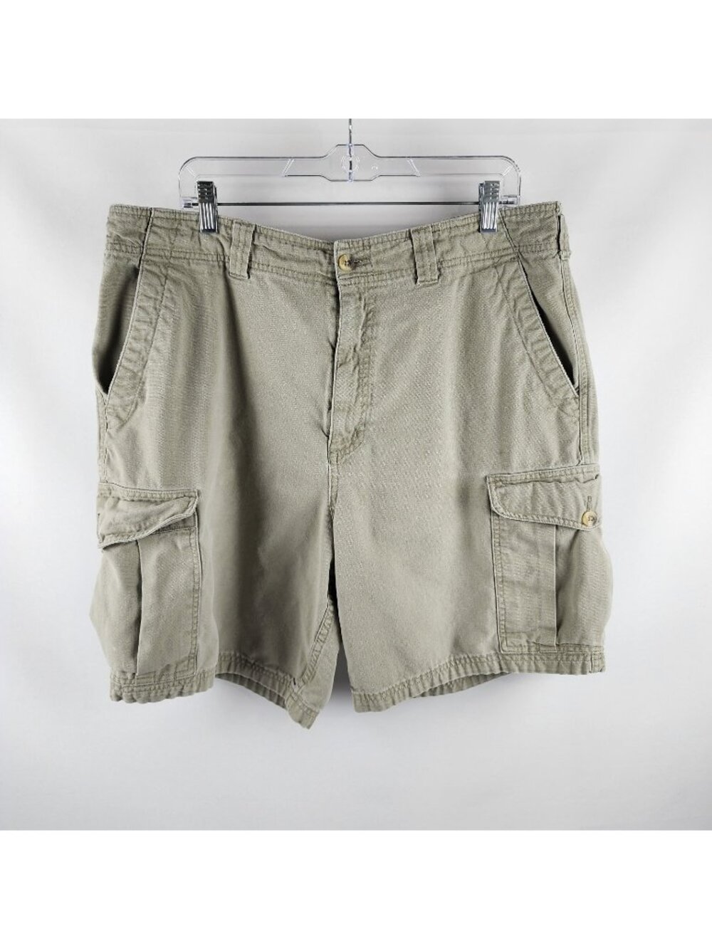 Timberland Shorts Mens 38x8 Green Beige Weathergear Cargo Short